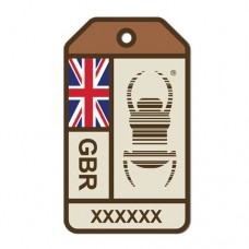 Official Groundspeak Travel Bug Origins Sticker - United Kingdom
